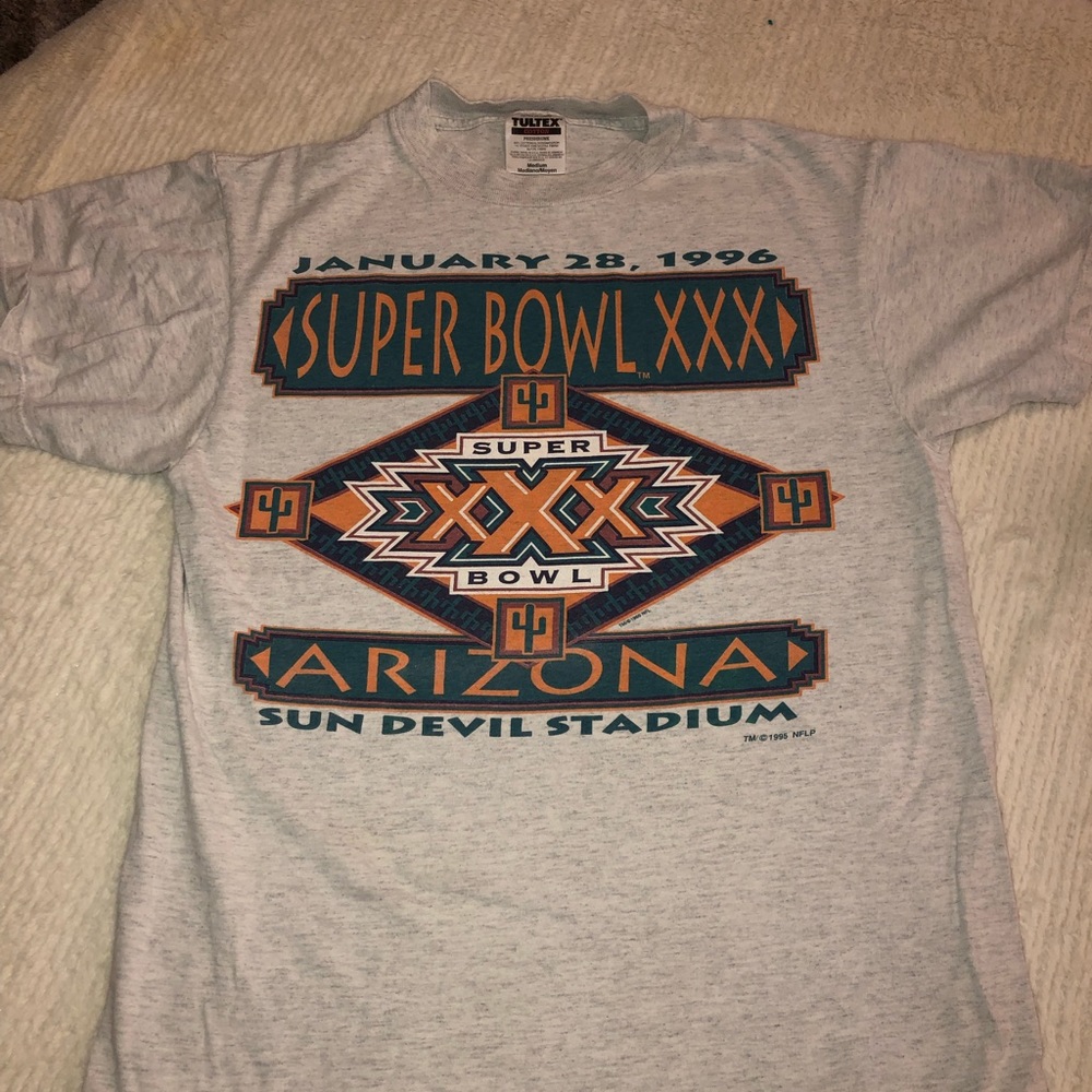 Super Bowl XXX Tshirt Vtg 90s Dallas Cowboys Pittsburgh Steelers XL. 19x24”